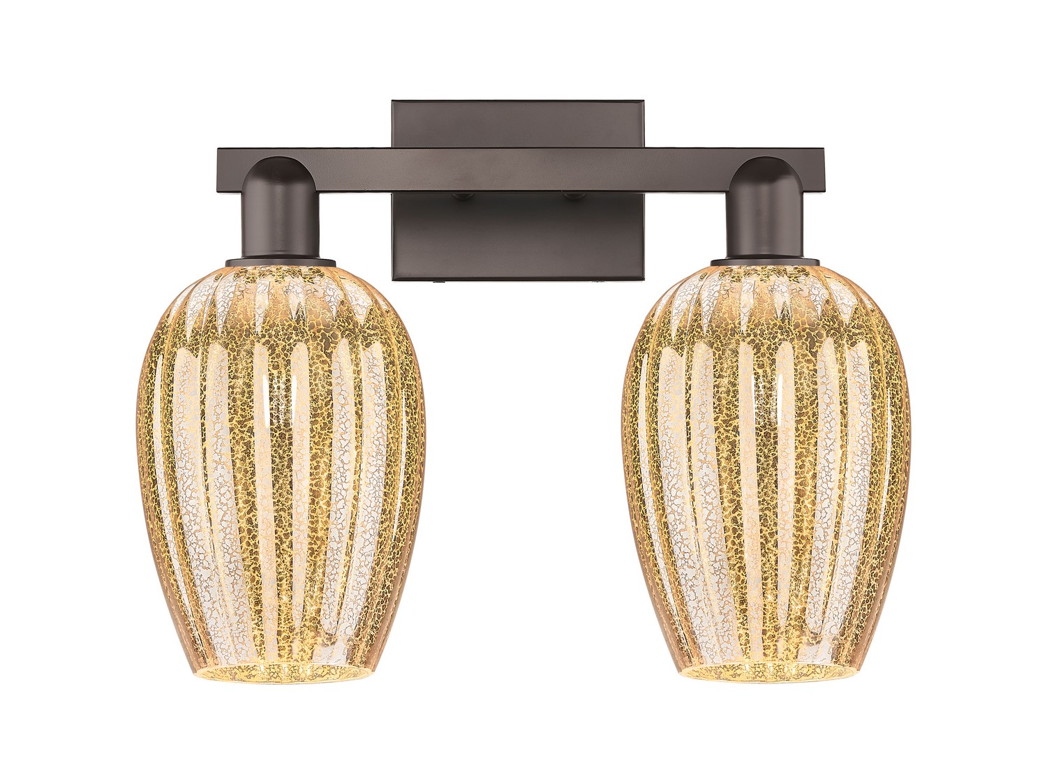 Two Light Bath Vanity by Innovations - Arcadia Collection, Oil Rubbed Bronze Finish - 716-2W-OB-G457-6ME