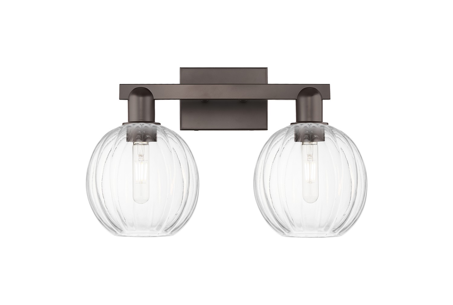 Two Light Bath Vanity by Innovations - Arcadia Collection, Oil Rubbed Bronze Finish - 716-2W-OB-G458-7CL
