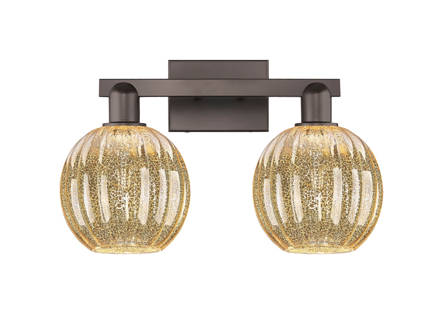 Two Light Bath Vanity by Innovations - Arcadia Collection, Oil Rubbed Bronze Finish - 716-2W-OB-G458-7ME