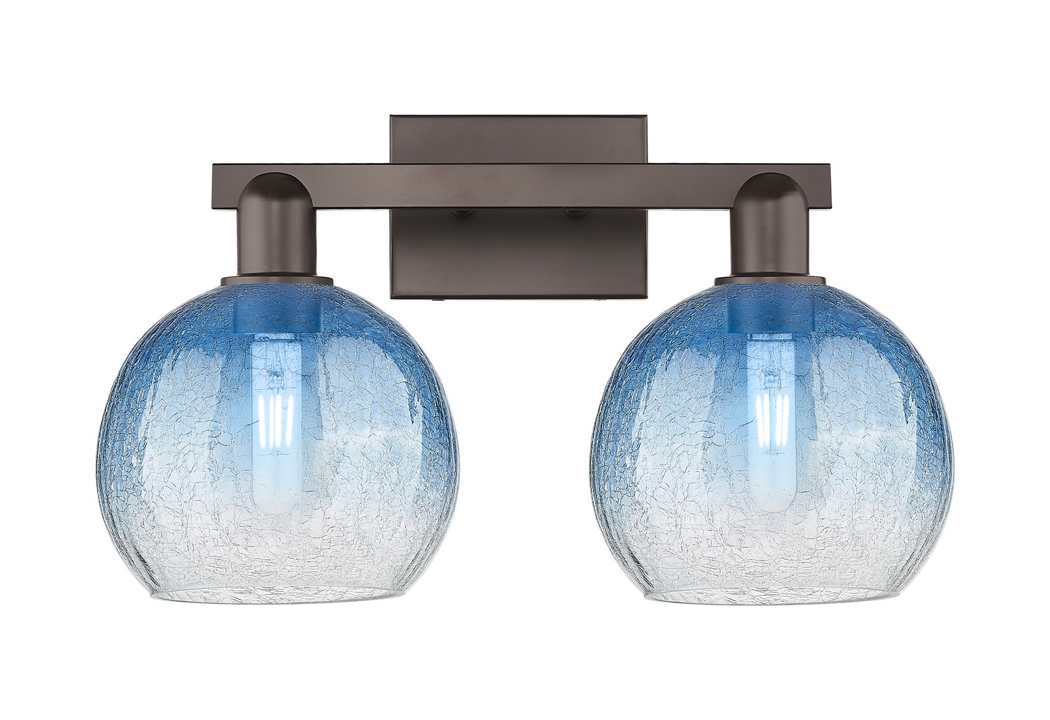 Two Light Bath Vanity by Innovations - Arcadia Collection, Oil Rubbed Bronze Finish - 716-2W-OB-G483-8SB