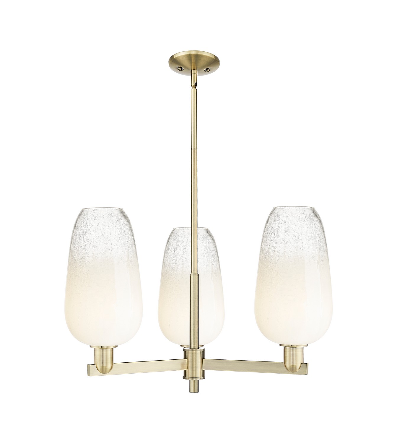 Three Light Pendant by Innovations - Arcadia Collection, Antique Brass Finish - 716-3CR-AB-G484-7OP