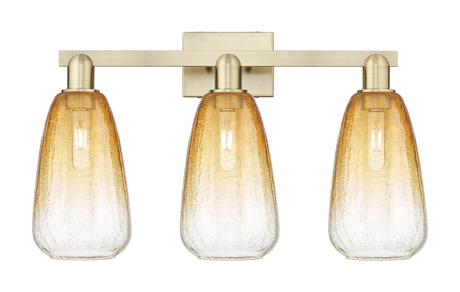 Three Light Bath Vanity by Innovations - Arcadia Collection, Antique Brass Finish - 716-3W-AB-G480-6AM