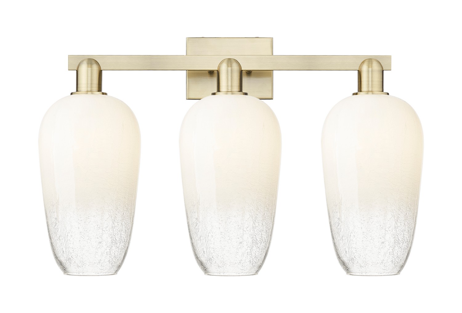 Three Light Bath Vanity by Innovations - Arcadia Collection, Antique Brass Finish - 716-3W-AB-G484-7OP