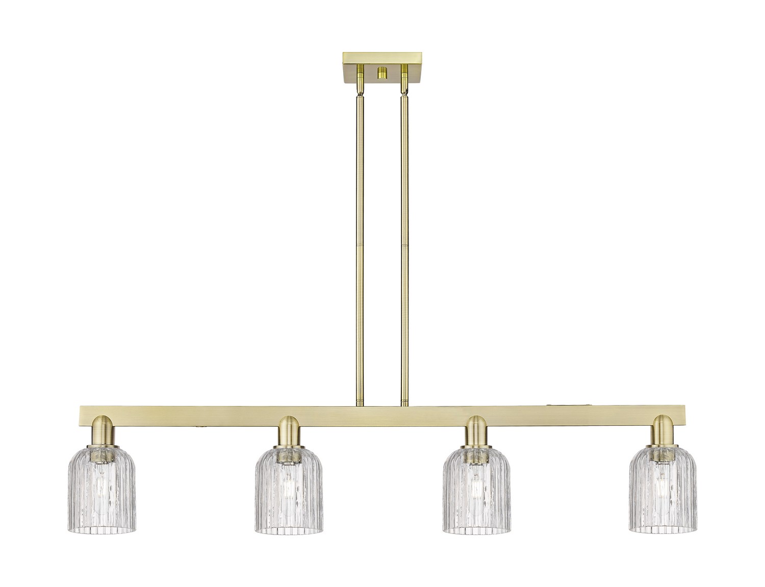 Four Light Island Pendant by Innovations - Arcadia Collection, Antique Brass Finish - 716-4I-AB-G559-5CL