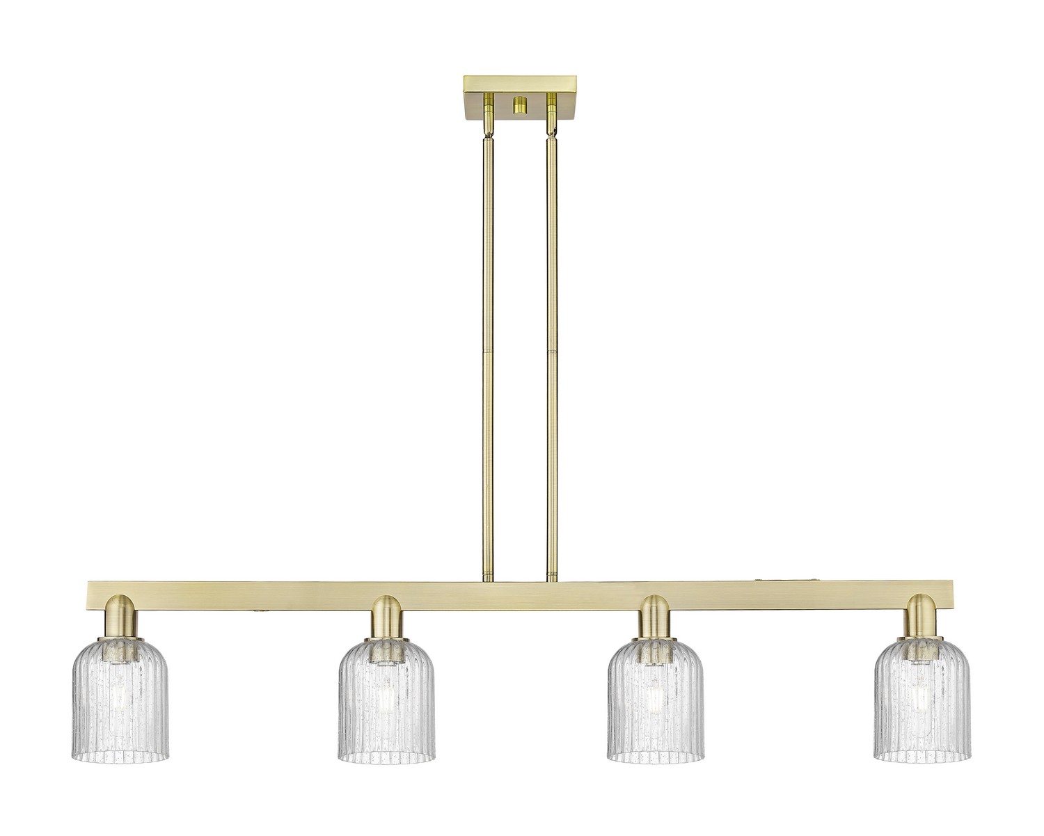 Four Light Island Pendant by Innovations - Arcadia Collection, Antique Brass Finish - 716-4I-AB-G559-5SDY