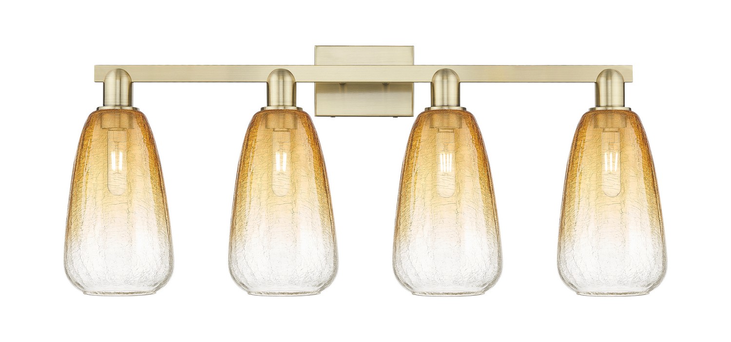 Four Light Bath Vanity by Innovations - Arcadia Collection, Antique Brass Finish - 716-4W-AB-G480-6AM