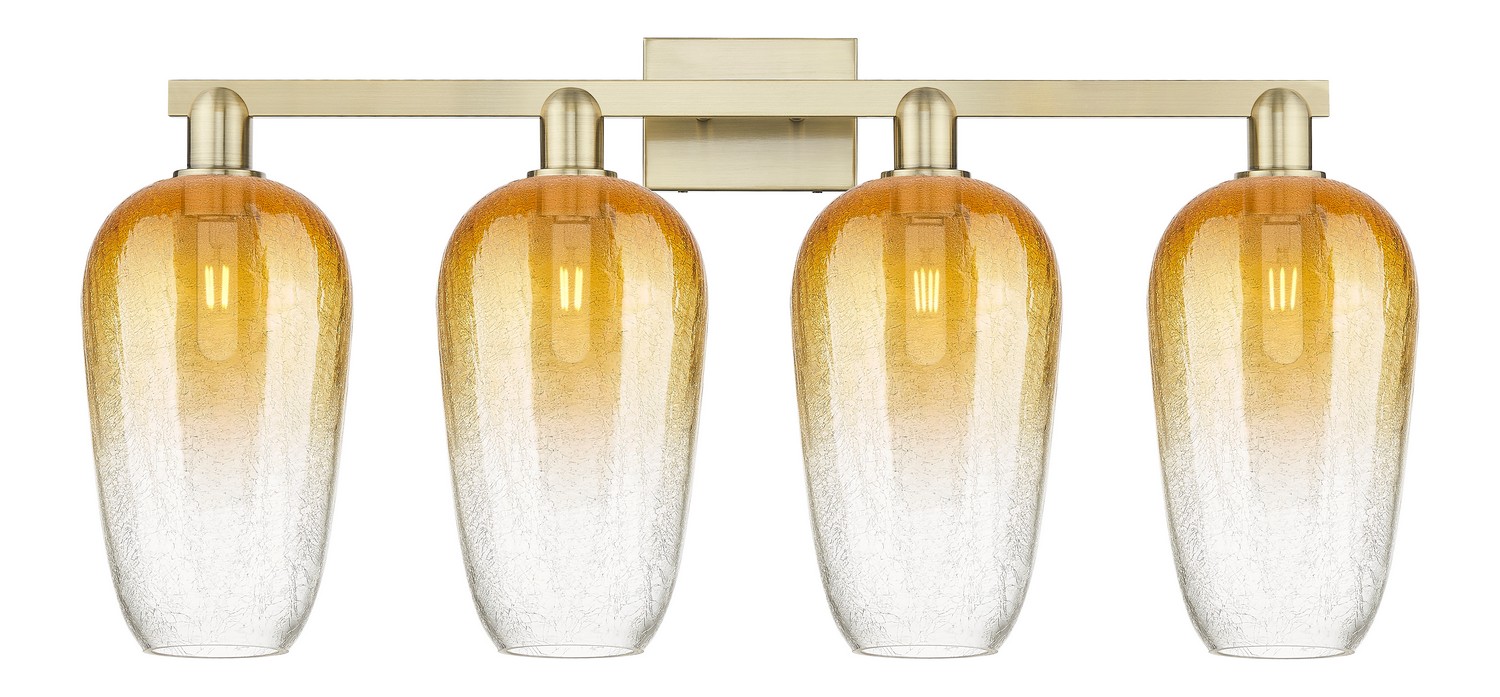 Four Light Bath Vanity by Innovations - Arcadia Collection, Antique Brass Finish - 716-4W-AB-G484-7AM