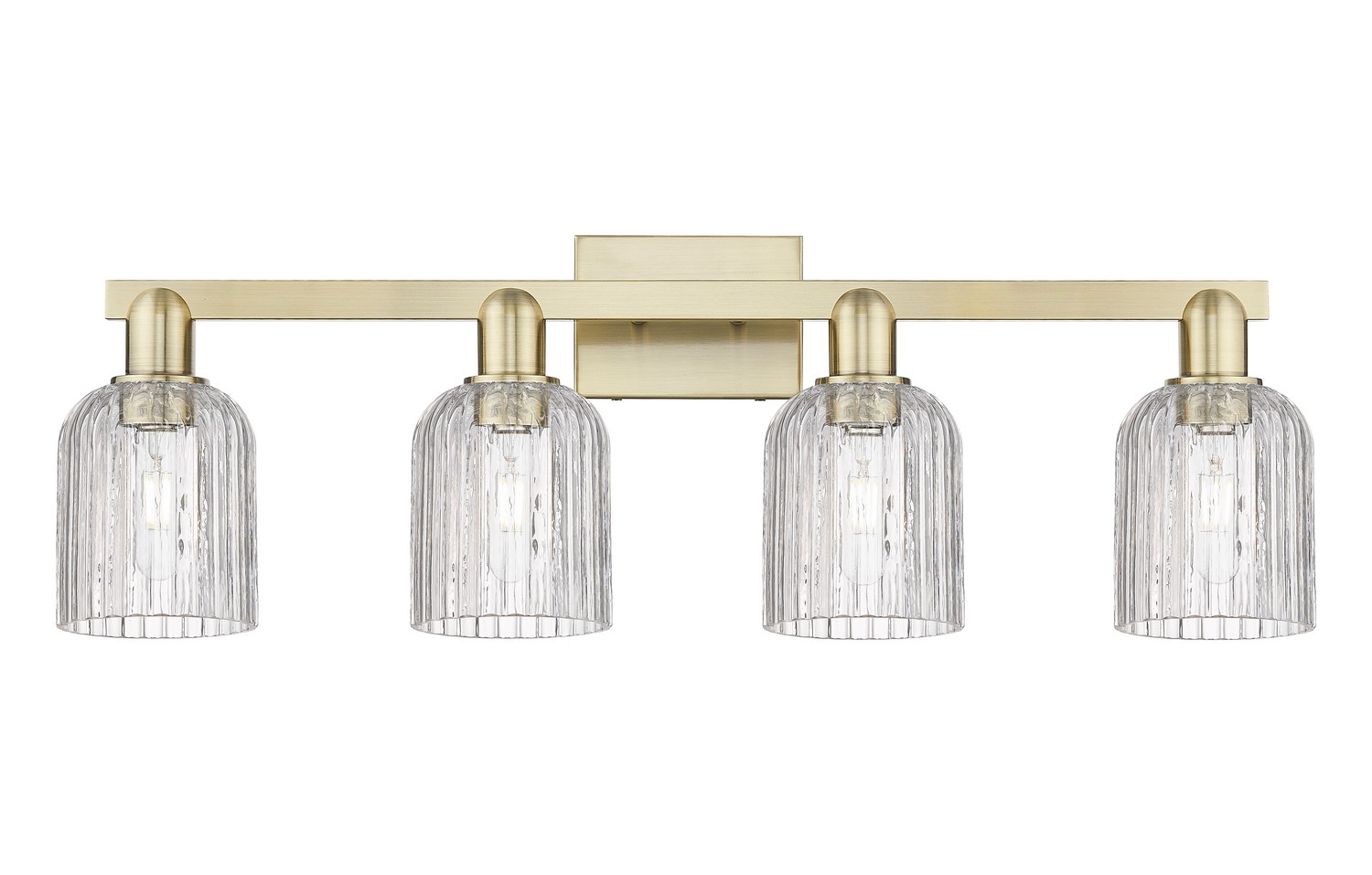 Four Light Bath Vanity by Innovations - Arcadia Collection, Antique Brass Finish - 716-4W-AB-G559-5CL