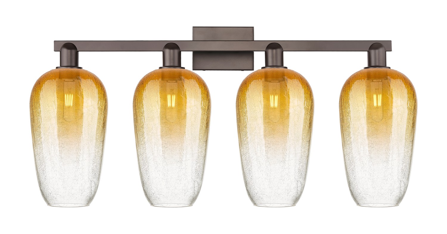 Four Light Bath Vanity by Innovations - Arcadia Collection, Oil Rubbed Bronze Finish - 716-4W-OB-G484-7AM
