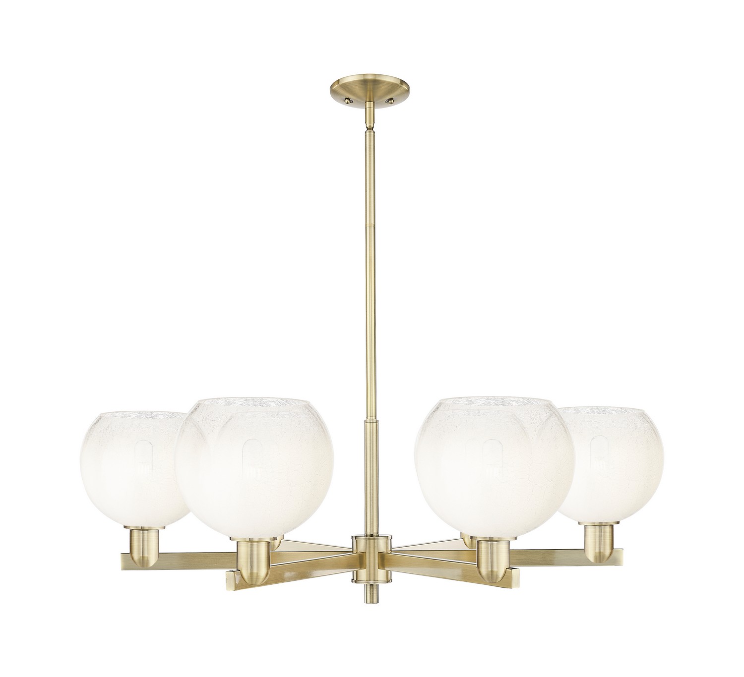 Six Light Chandelier by Innovations - Arcadia Collection, Antique Brass Finish - 716-6CR-AB-G483-8OP