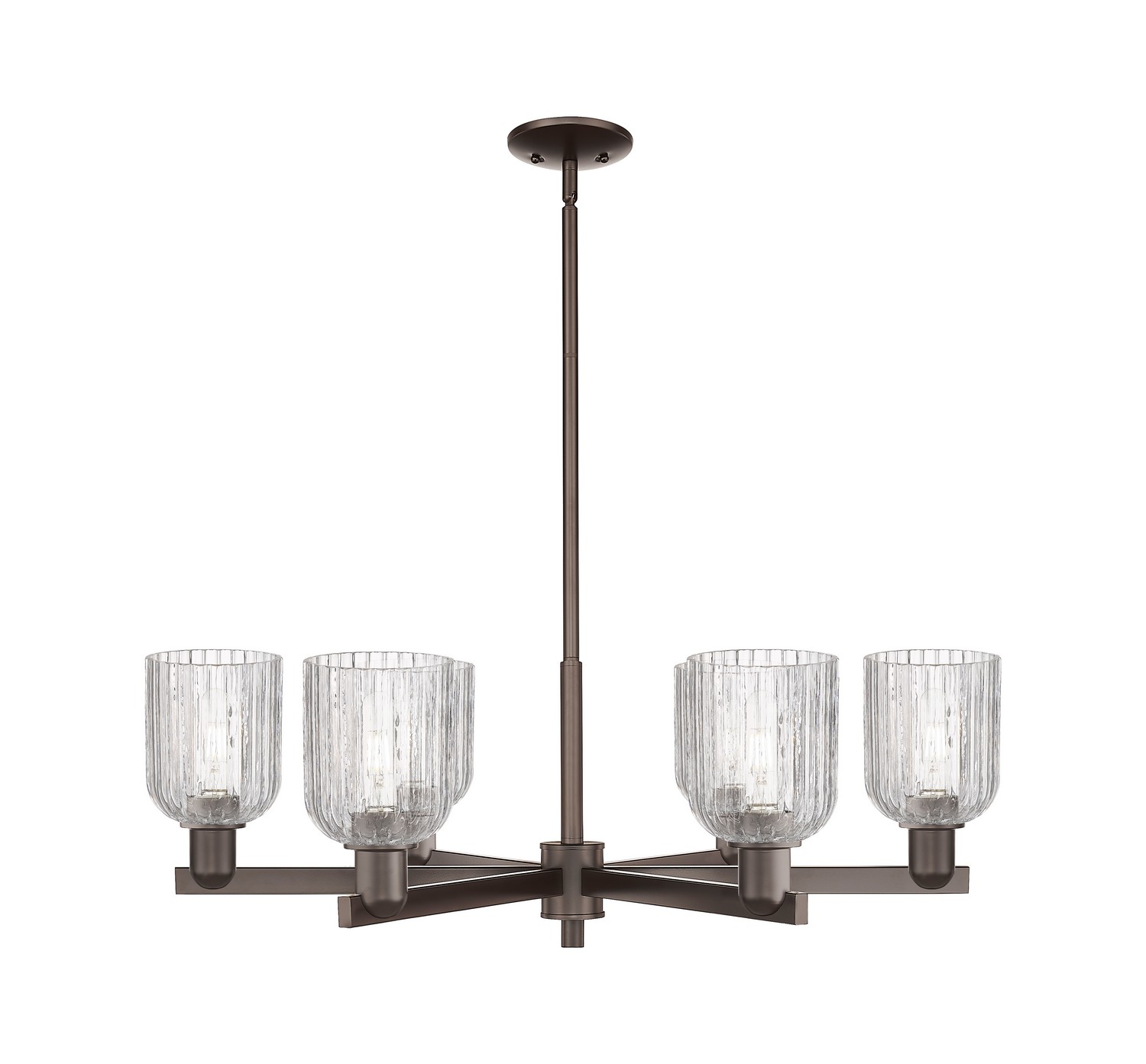 Six Light Chandelier by Innovations - Arcadia Collection, Oil Rubbed Bronze Finish - 716-6CR-OB-G559-5CL