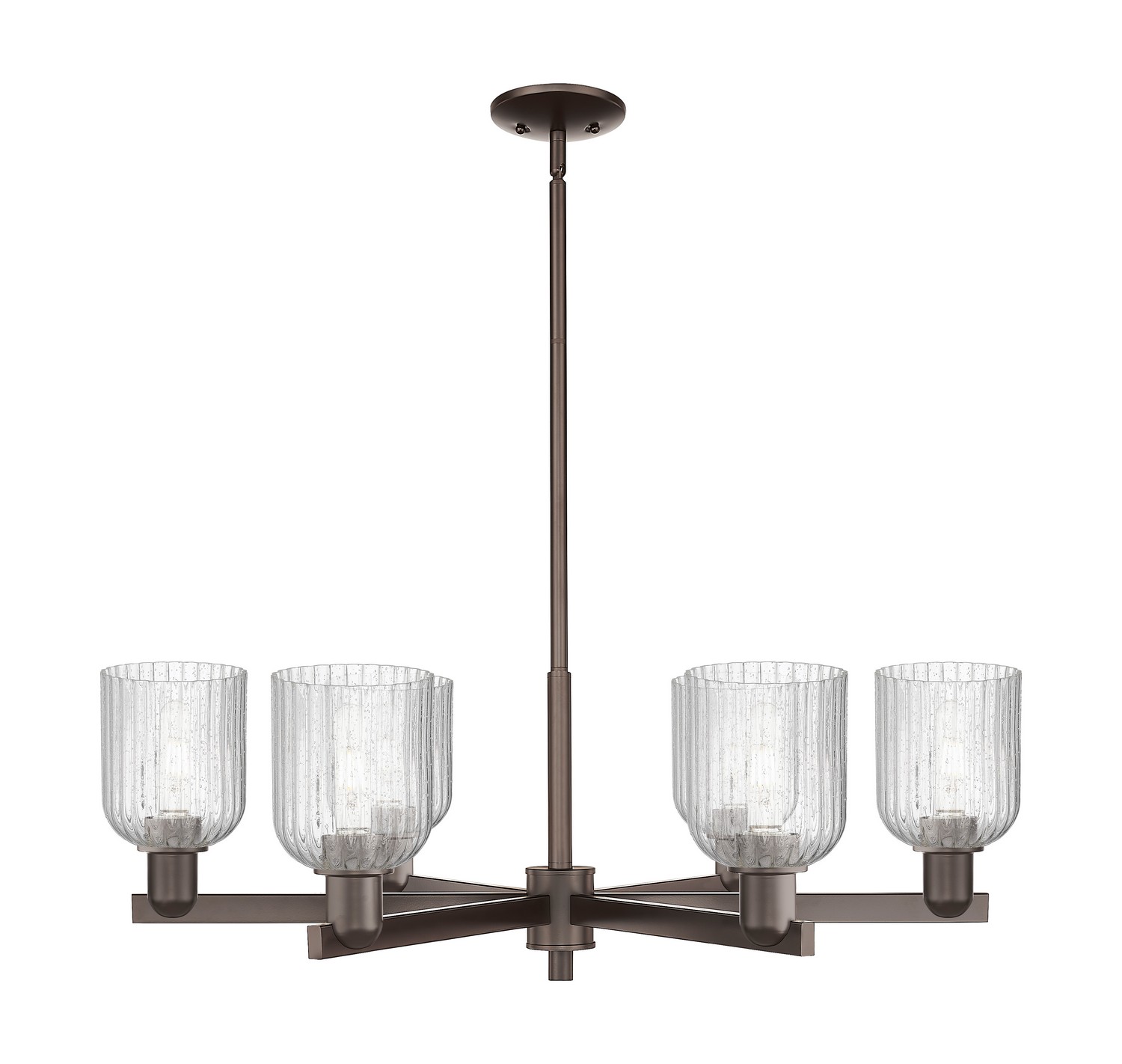 Six Light Chandelier by Innovations - Arcadia Collection, Oil Rubbed Bronze Finish - 716-6CR-OB-G559-5SDY