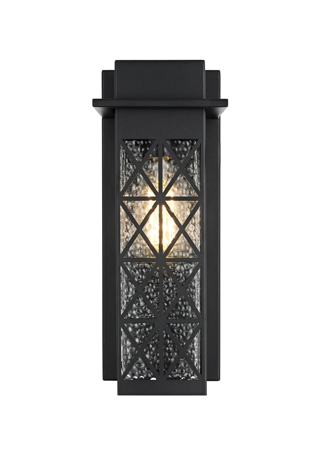 Photos - Chandelier / Lamp Elegant Lighting Black Outdoor Wall Sconce from the Wildey Collection OD361W13BK 