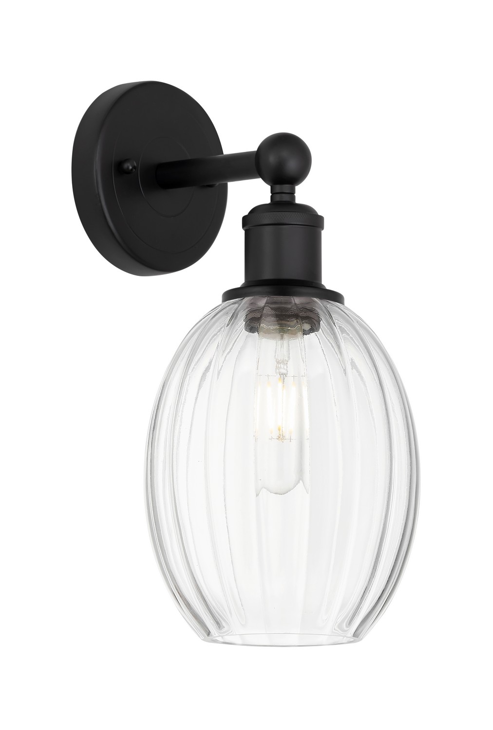 One Light Wall Sconce by Innovations - Edison Collection, Matte Black Finish - 616-1W-BK-G459-6CL