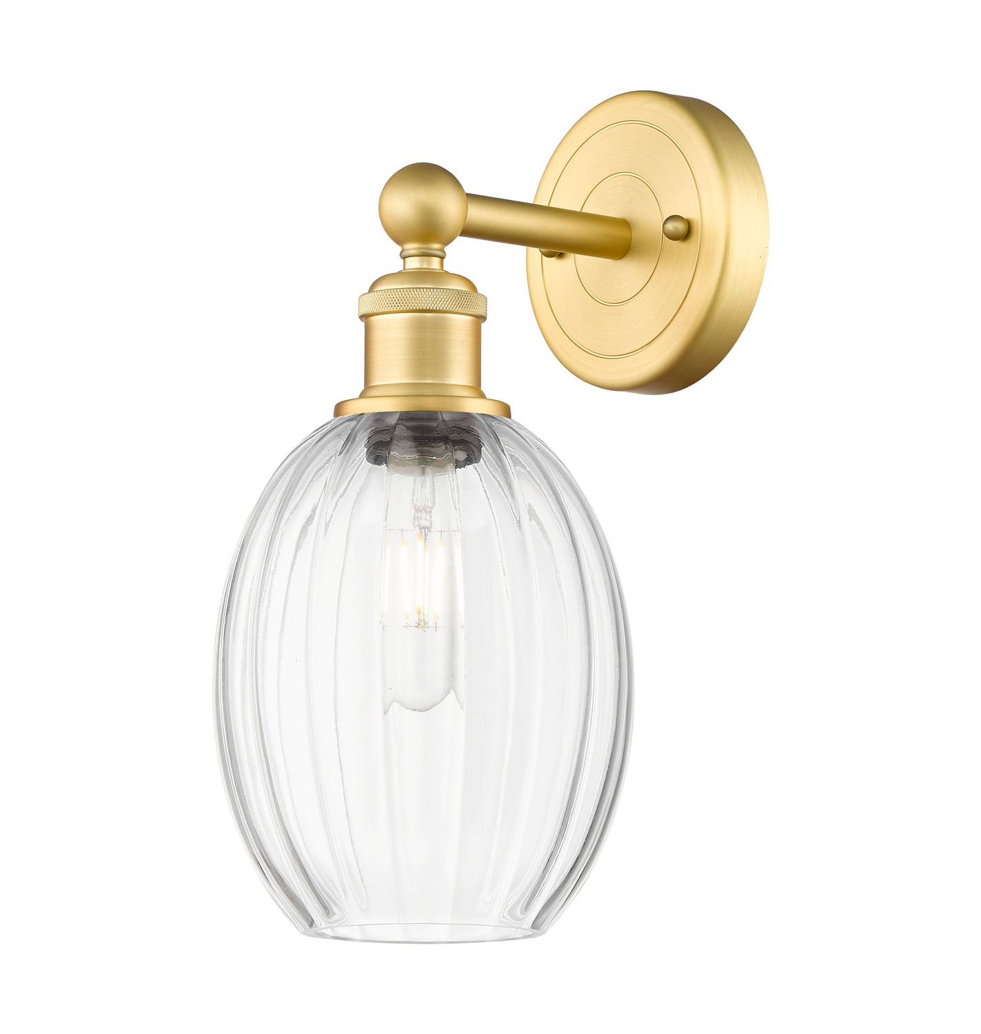 One Light Wall Sconce by Innovations - Edison Collection, Satin Gold Finish - 616-1W-SG-G459-6CL