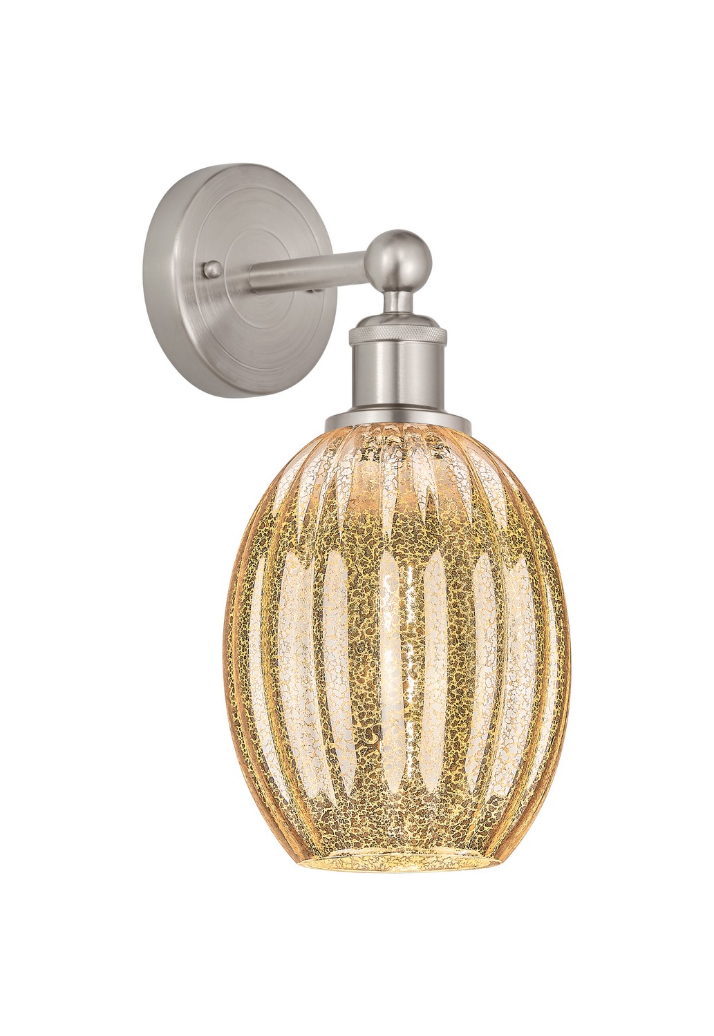 One Light Wall Sconce by Innovations - Edison Collection, Brushed Satin Nickel Finish - 616-1W-SN-G459-6ME