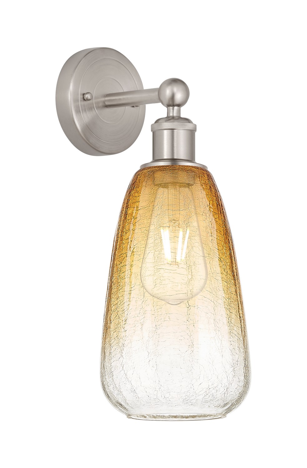 One Light Wall Sconce by Innovations - Edison Collection, Brushed Satin Nickel Finish - 616-1W-SN-G480-6AM