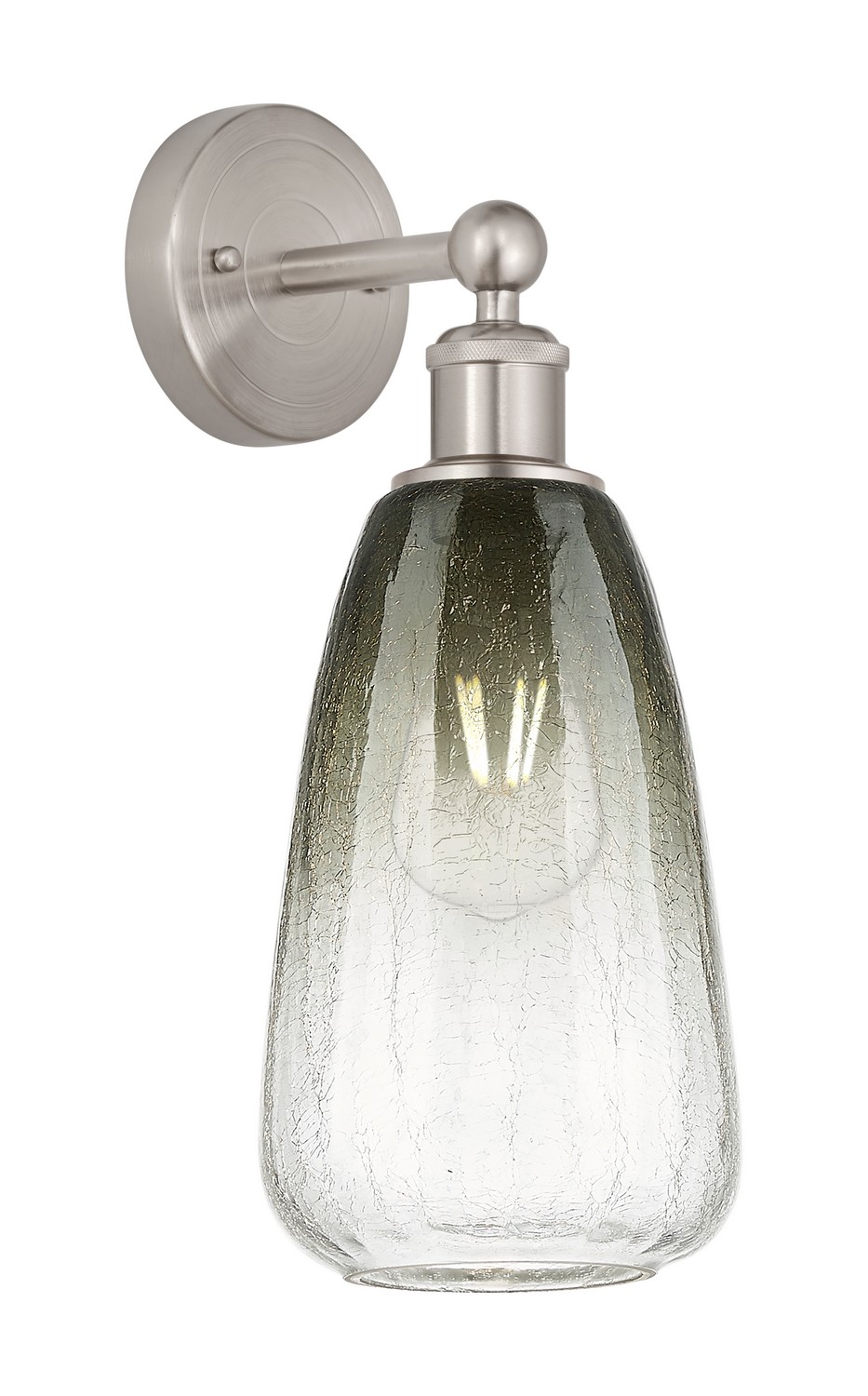 One Light Wall Sconce by Innovations - Edison Collection, Brushed Satin Nickel Finish - 616-1W-SN-G480-6SL