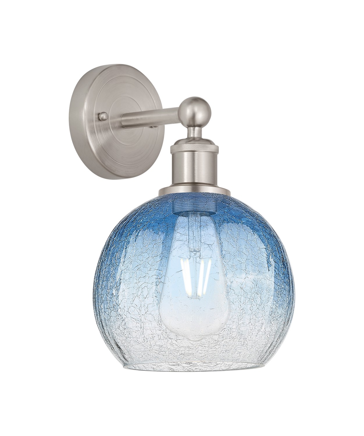 One Light Wall Sconce by Innovations - Edison Collection, Brushed Satin Nickel Finish - 616-1W-SN-G483-8SB