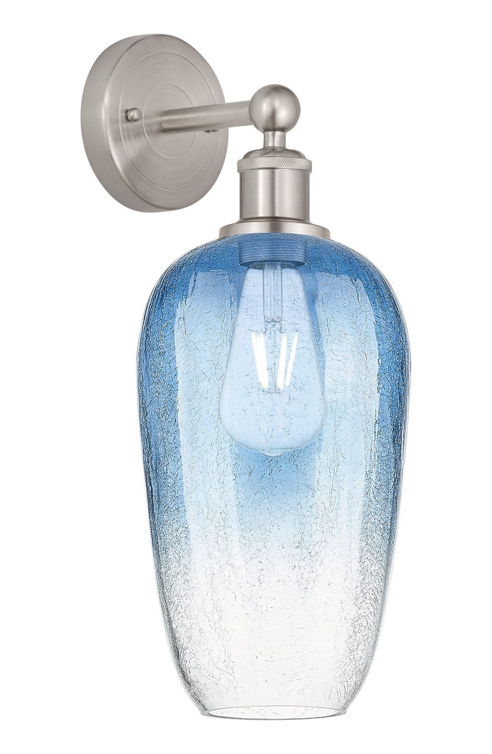 One Light Wall Sconce by Innovations - Edison Collection, Brushed Satin Nickel Finish - 616-1W-SN-G484-7SB