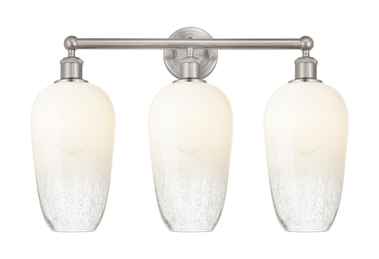 Three Light Bath Vanity by Innovations - Edison Collection, Brushed Satin Nickel Finish - 616-3W-SN-G484-7OP