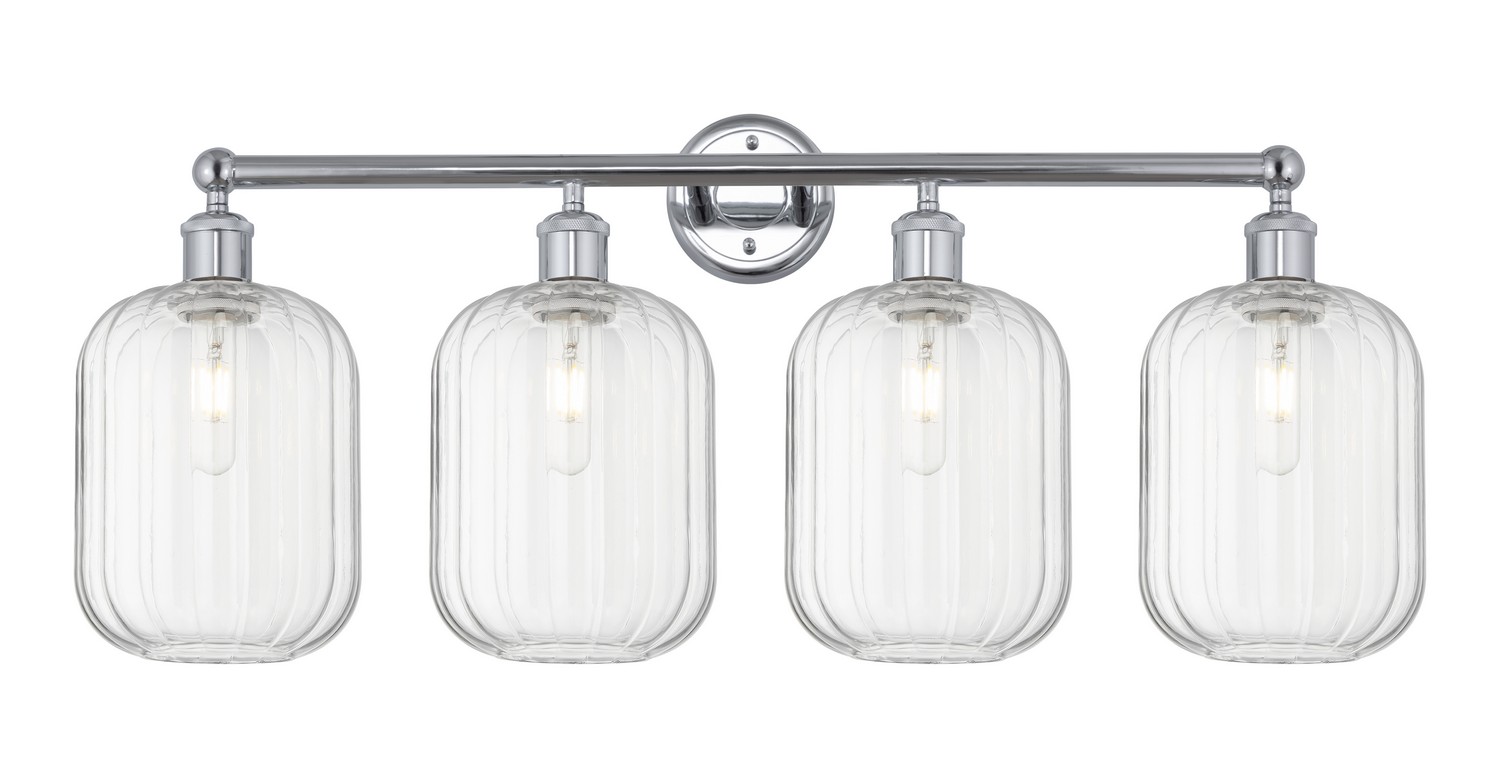 Four Light Bath Vanity by Innovations - Edison Collection, Polished Chrome Finish - 616-4W-PC-G460-7CL