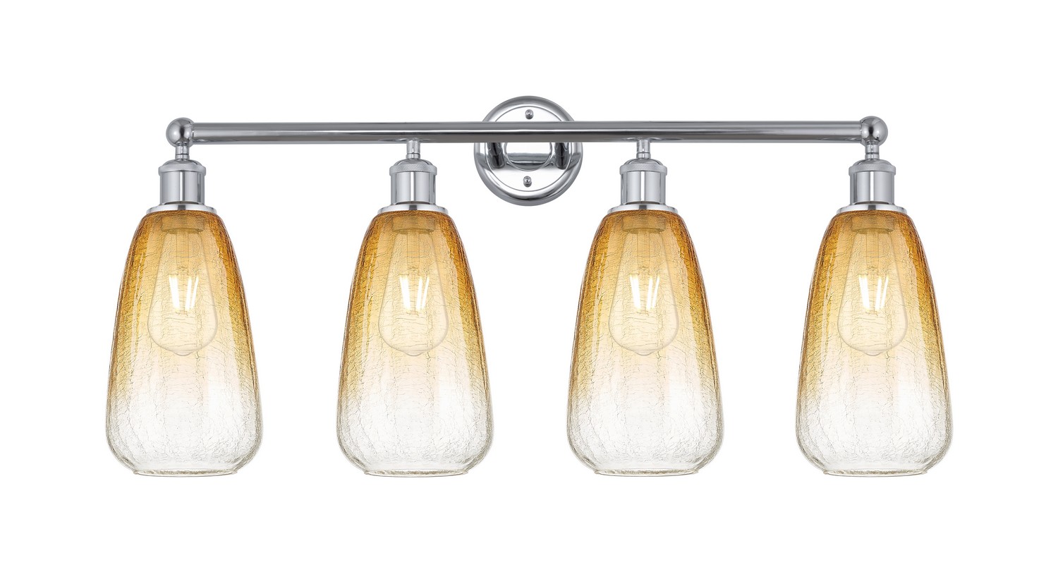 Four Light Bath Vanity by Innovations - Edison Collection, Polished Chrome Finish - 616-4W-PC-G480-6AM