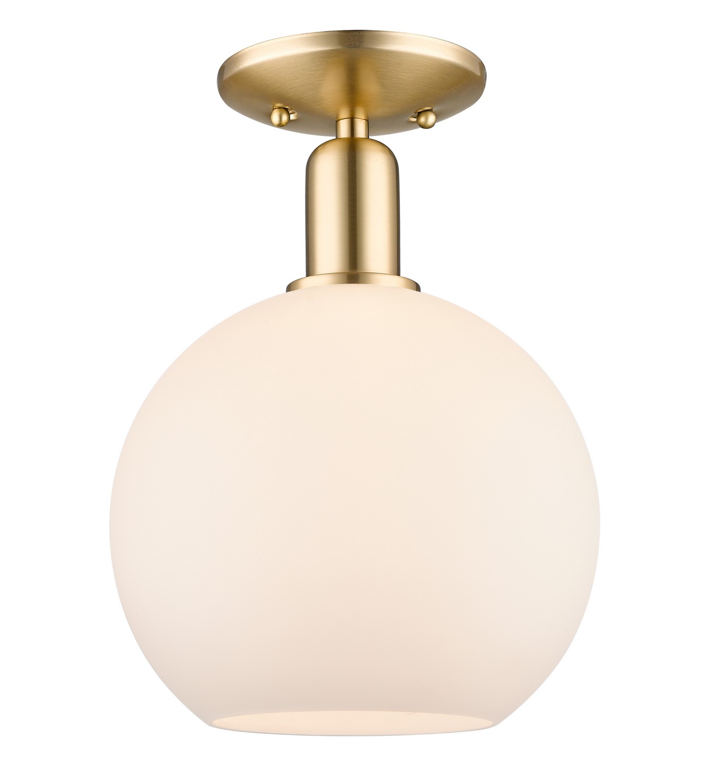 One Light Semi-Flush Mount by Innovations - Arcadia Collection, Champagne Bronze Finish - 716-1C-CB-G121-10