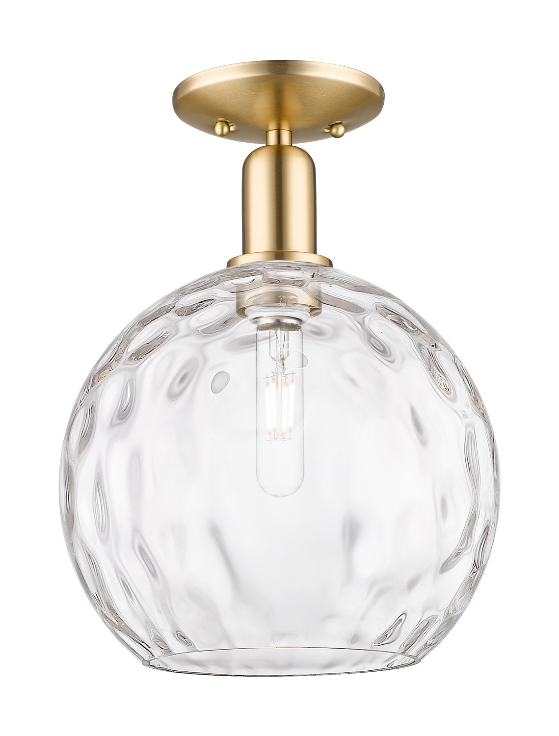 One Light Semi-Flush Mount by Innovations - Arcadia Collection, Champagne Bronze Finish - 716-1C-CB-G1215-10