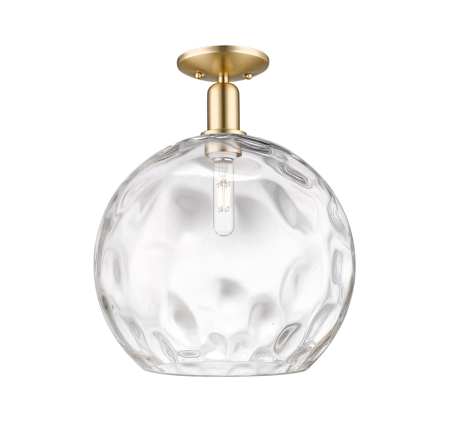 One Light Semi-Flush Mount by Innovations - Arcadia Collection, Champagne Bronze Finish - 716-1C-CB-G1215-14