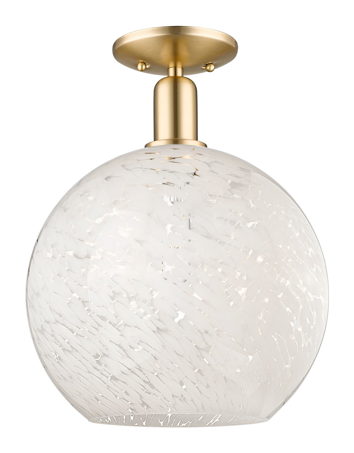 One Light Semi-Flush Mount by Innovations - Arcadia Collection, Champagne Bronze Finish - 716-1C-CB-G1216-12WM