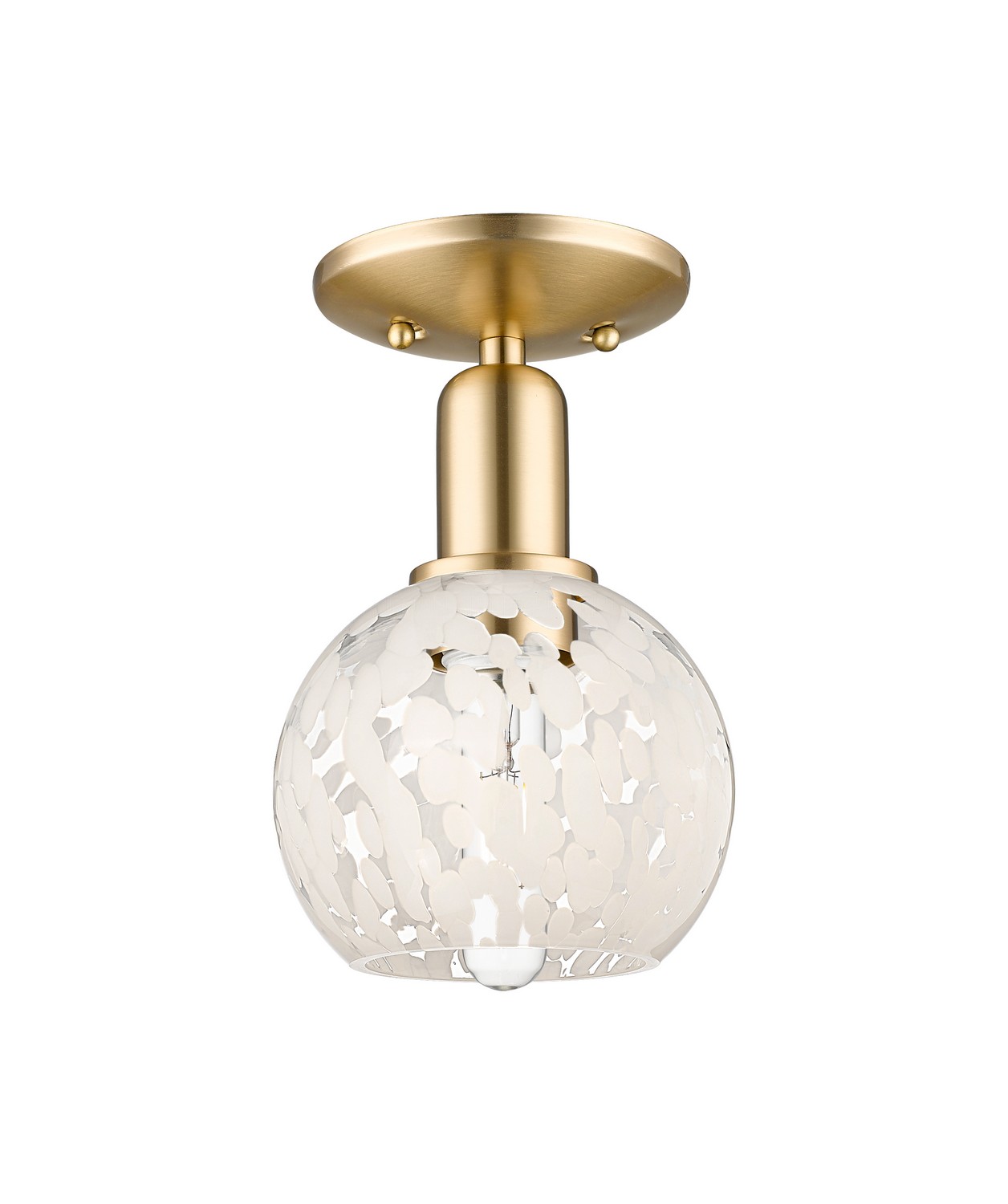 One Light Semi-Flush Mount by Innovations - Arcadia Collection, Champagne Bronze Finish - 716-1C-CB-G1216-6WM