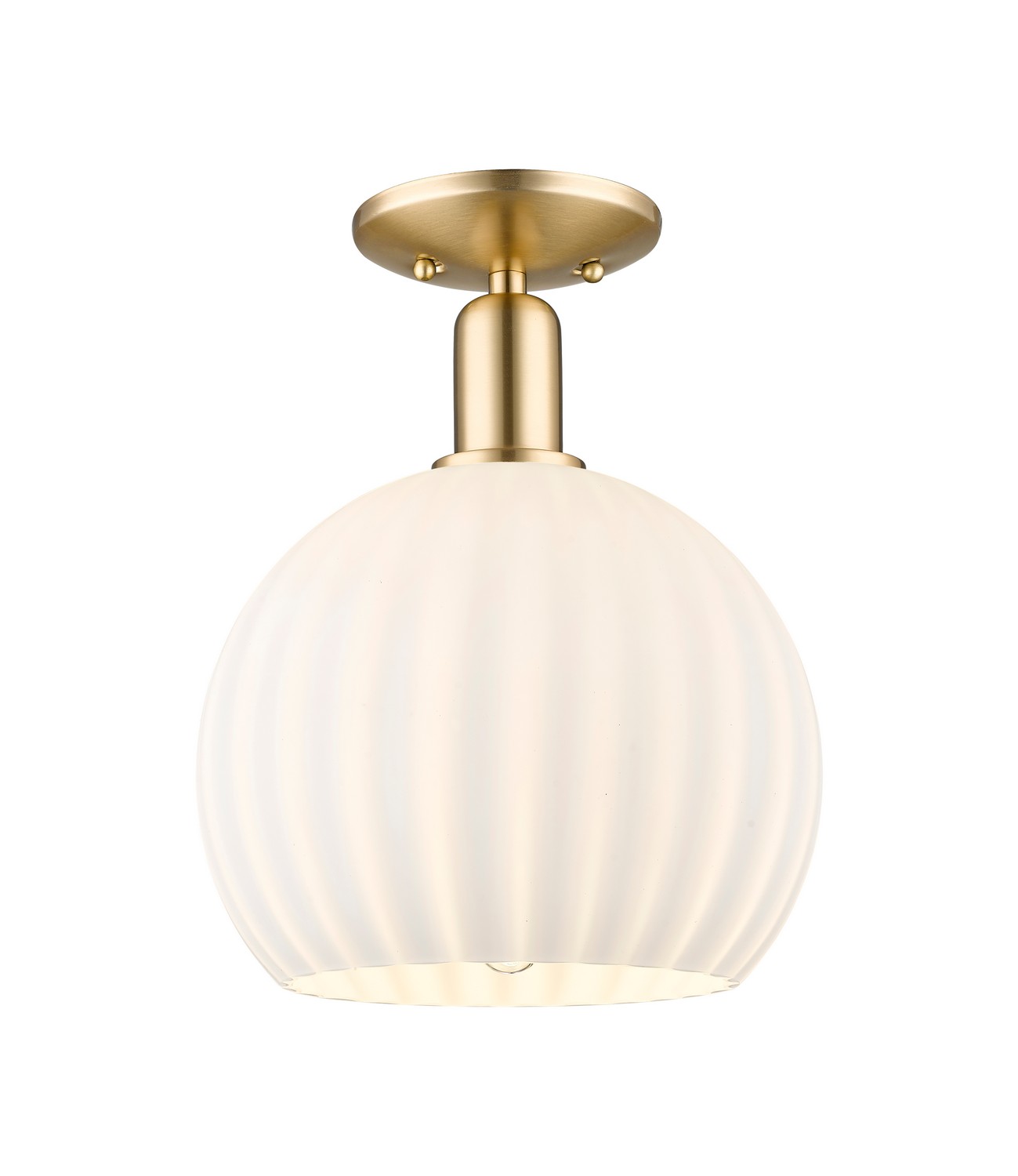 One Light Semi-Flush Mount by Innovations - Arcadia Collection, Champagne Bronze Finish - 716-1C-CB-G1217-10WV