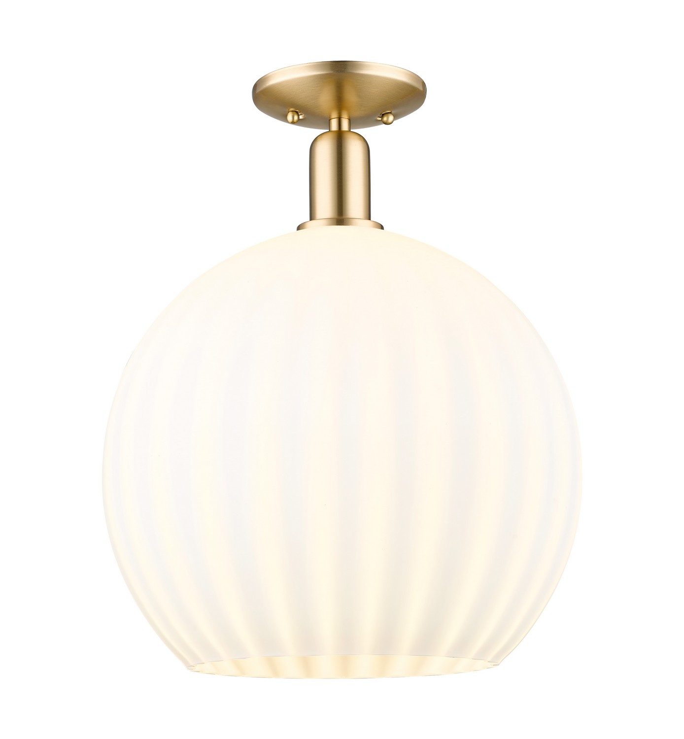 One Light Semi-Flush Mount by Innovations - Arcadia Collection, Champagne Bronze Finish - 716-1C-CB-G1217-14WV