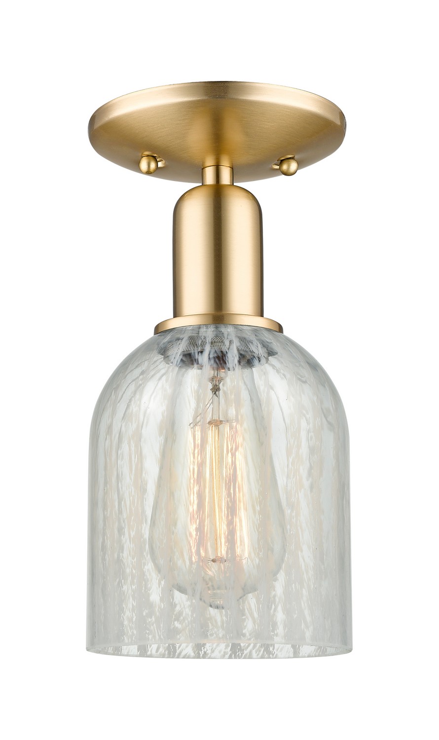 One Light Semi-Flush Mount by Innovations - Arcadia Collection, Champagne Bronze Finish - 716-1C-CB-G2511