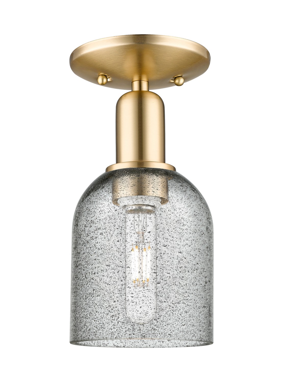 One Light Semi-Flush Mount by Innovations - Arcadia Collection, Champagne Bronze Finish - 716-1C-CB-G257
