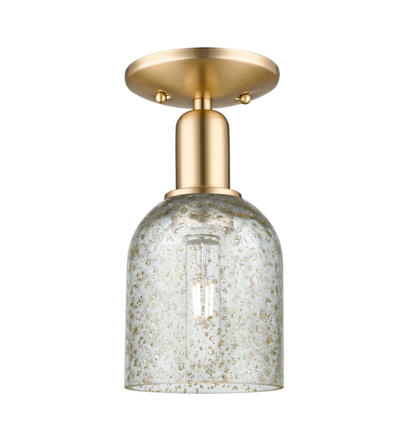 One Light Semi-Flush Mount by Innovations - Arcadia Collection, Champagne Bronze Finish - 716-1C-CB-G259