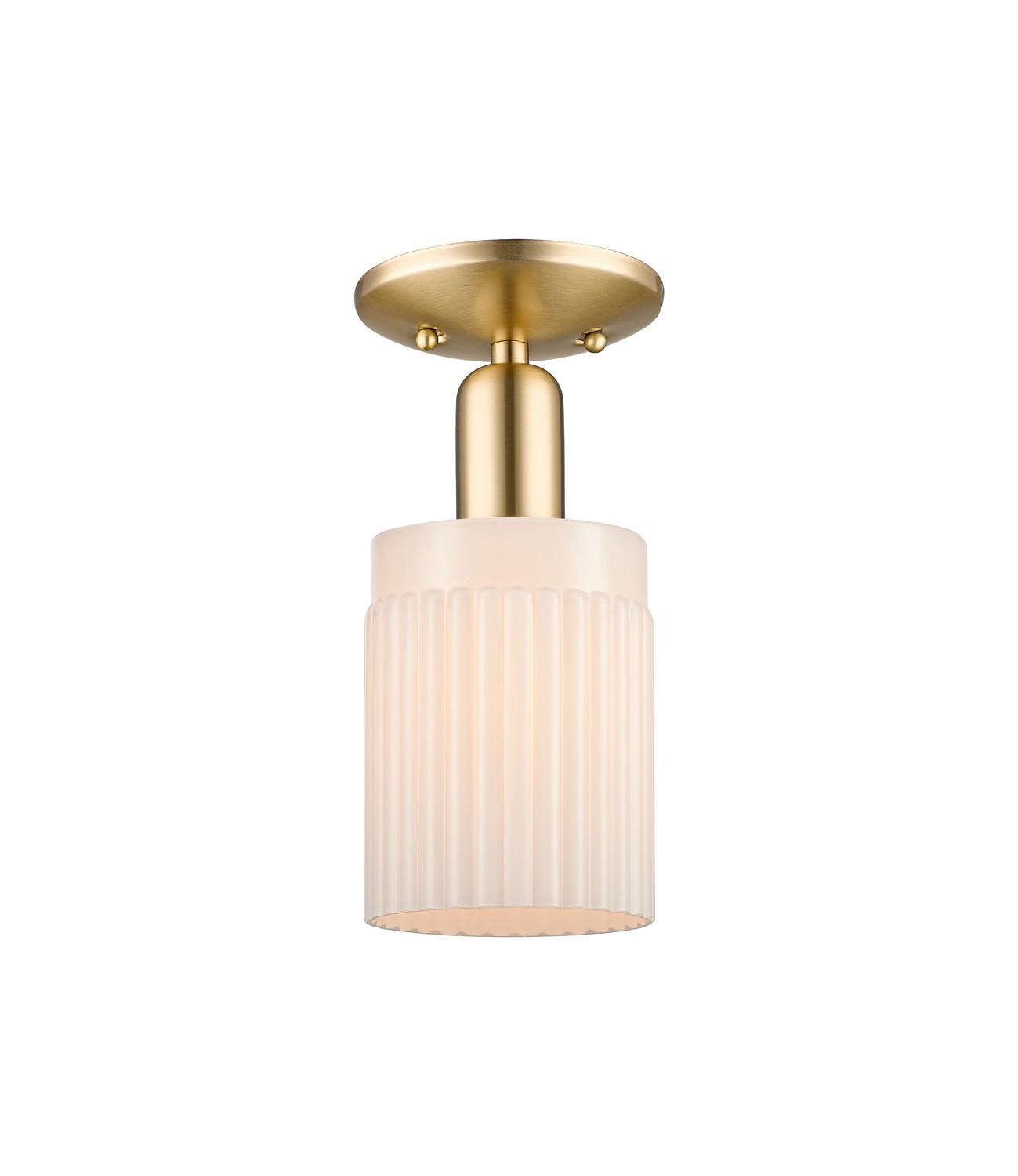 One Light Semi-Flush Mount by Innovations - Arcadia Collection, Champagne Bronze Finish - 716-1C-CB-G341