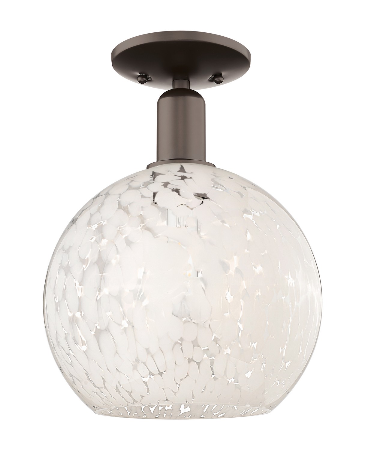 One Light Semi-Flush Mount by Innovations - Arcadia Collection, Oil Rubbed Bronze Finish - 716-1C-OB-G1216-10WM