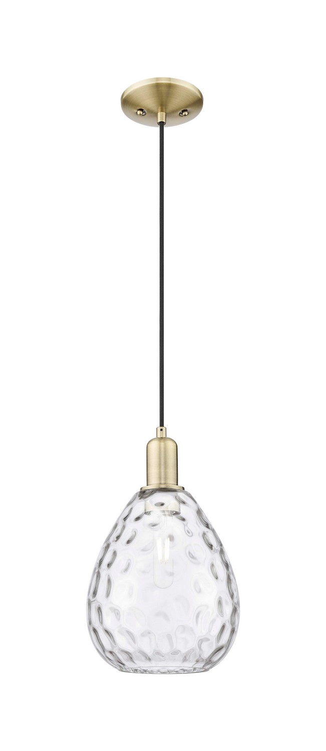 One Light Mini Pendant by Innovations - Arcadia Collection, Antique Brass Finish - 716-1P-AB-G372