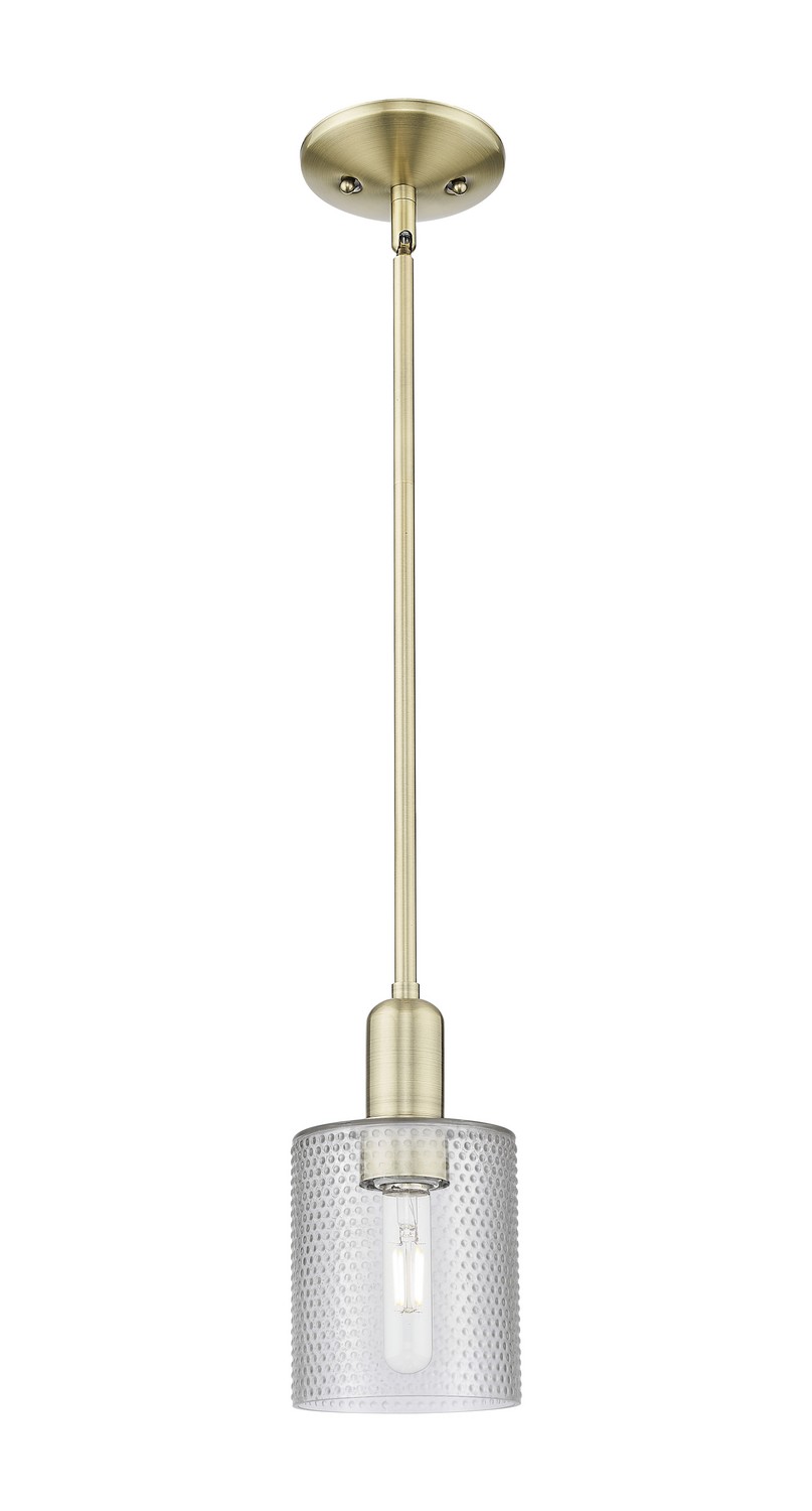 One Light Mini Pendant by Innovations - Arcadia Collection, Antique Brass Finish - 716-1S-AB-G112