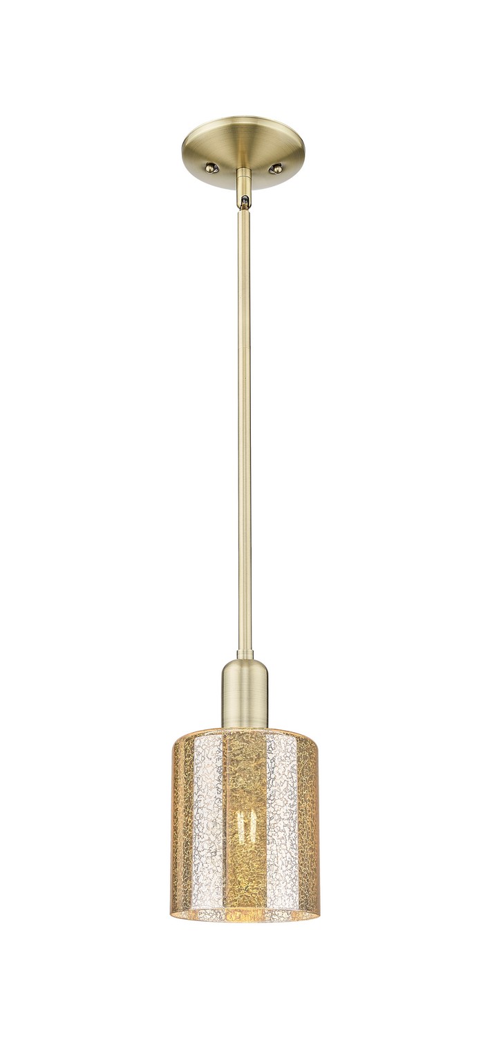 One Light Mini Pendant by Innovations - Arcadia Collection, Antique Brass Finish - 716-1S-AB-G116
