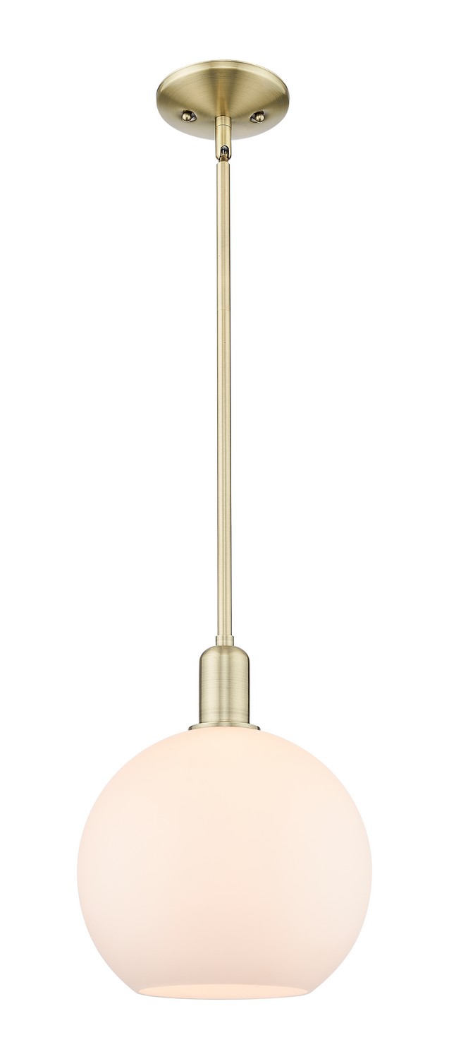 One Light Mini Pendant by Innovations - Arcadia Collection, Antique Brass Finish - 716-1S-AB-G121-10