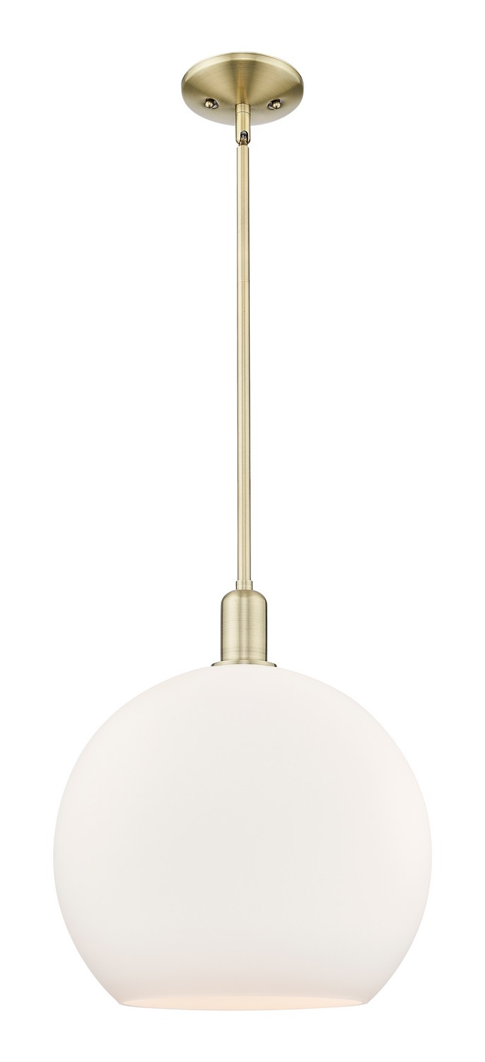 One Light Mini Pendant by Innovations - Arcadia Collection, Antique Brass Finish - 716-1S-AB-G121-14