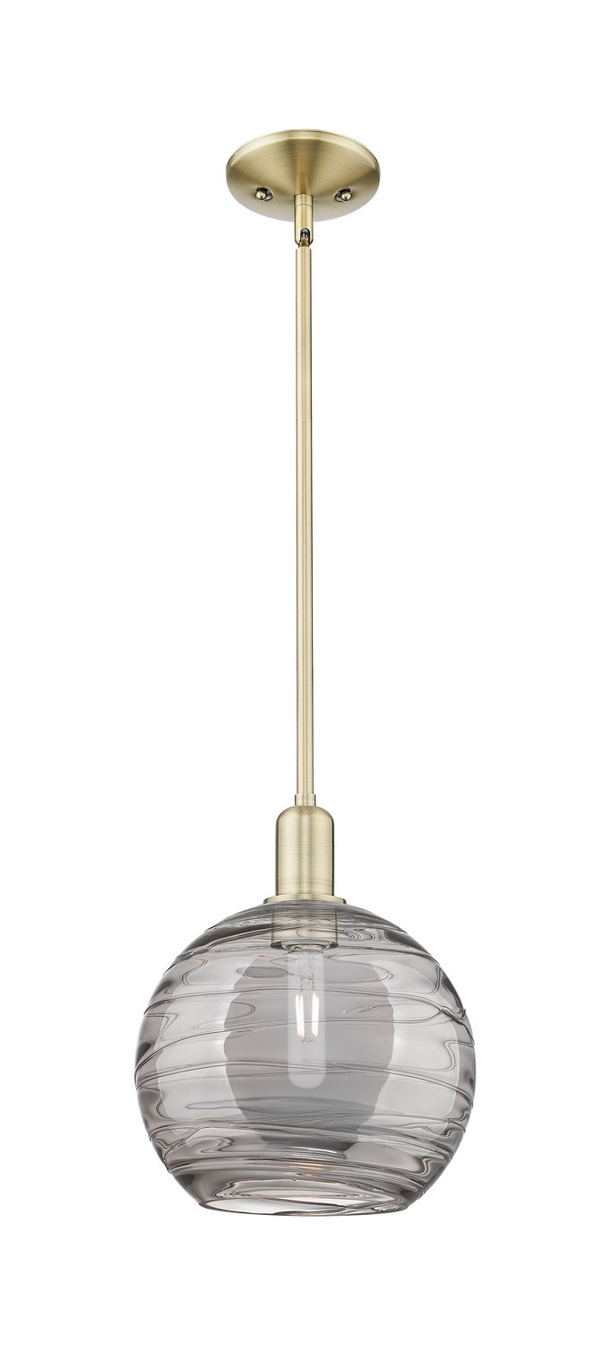 One Light Mini Pendant by Innovations - Arcadia Collection, Antique Brass Finish - 716-1S-AB-G1213-10SM