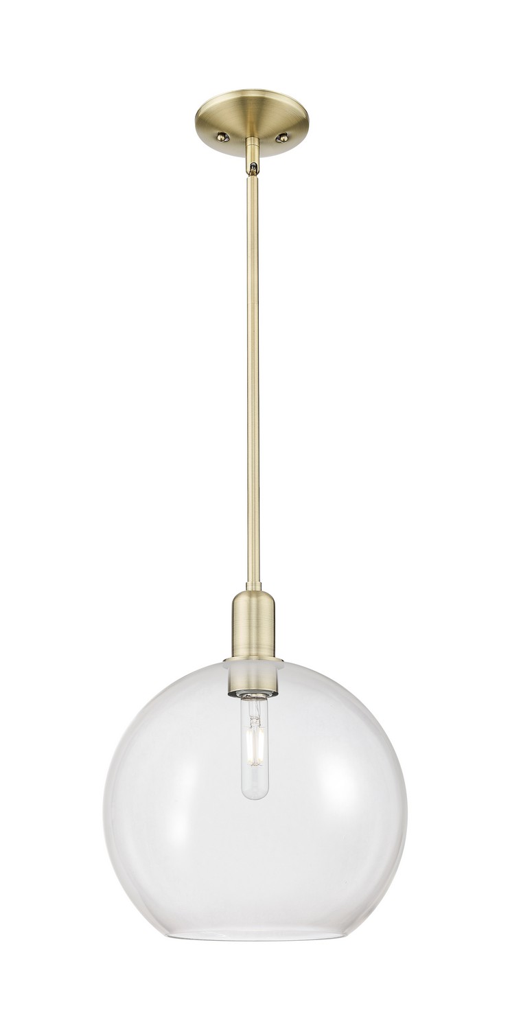 One Light Mini Pendant by Innovations - Arcadia Collection, Antique Brass Finish - 716-1S-AB-G122-12