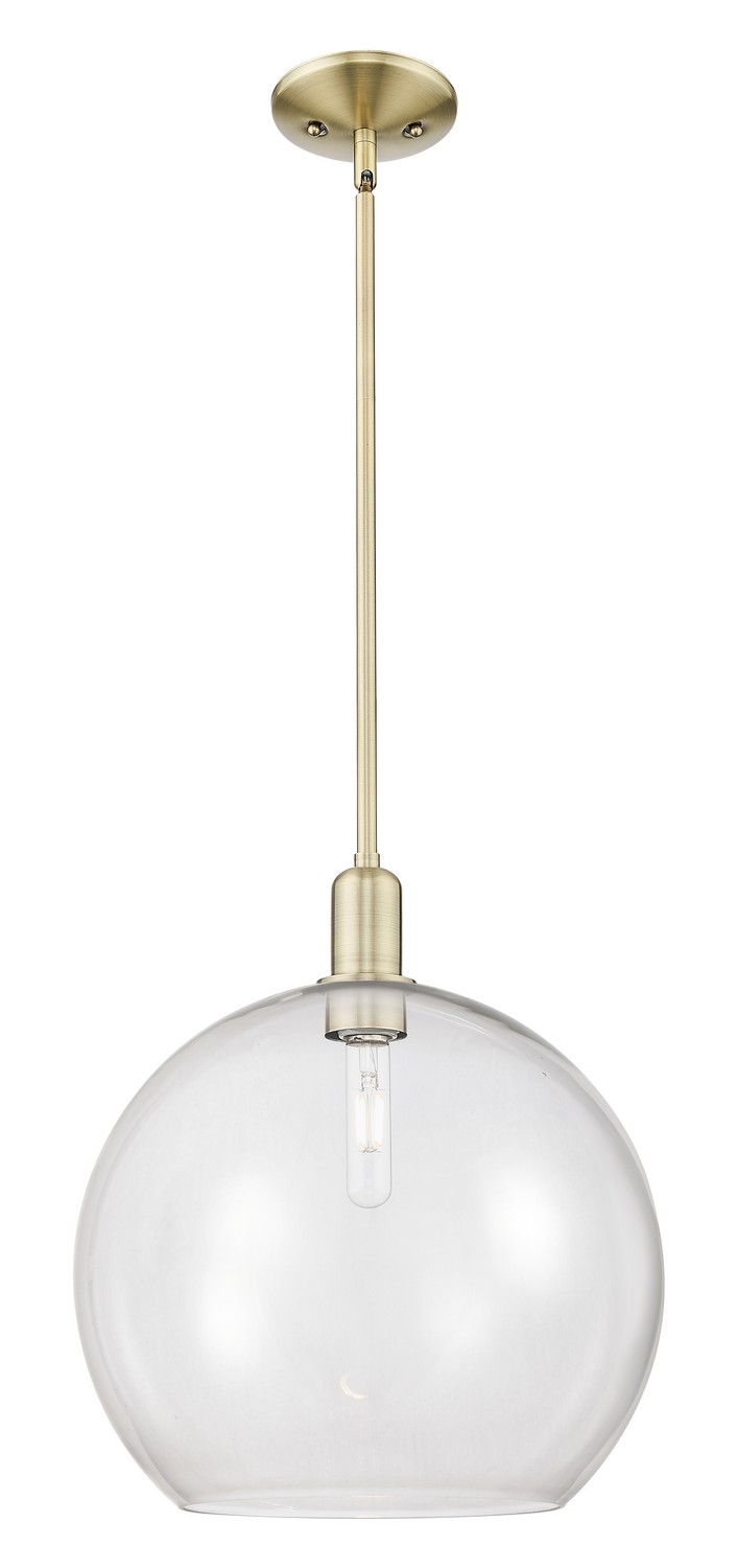 One Light Mini Pendant by Innovations - Arcadia Collection, Antique Brass Finish - 716-1S-AB-G122-14