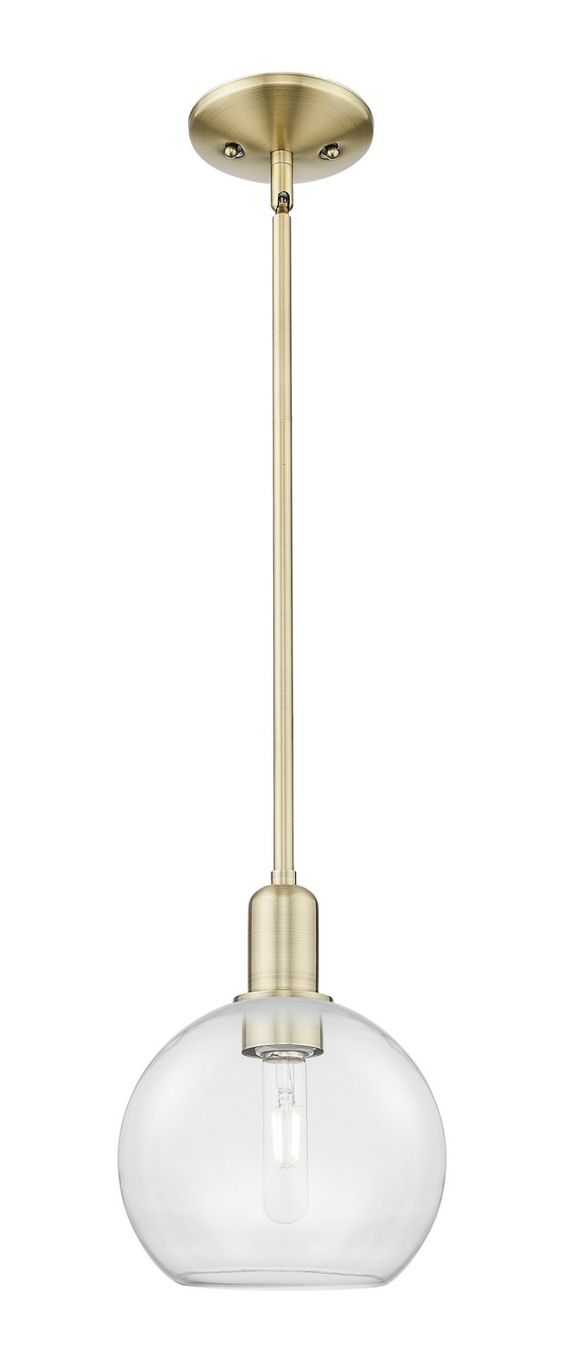 One Light Mini Pendant by Innovations - Arcadia Collection, Antique Brass Finish - 716-1S-AB-G122-8