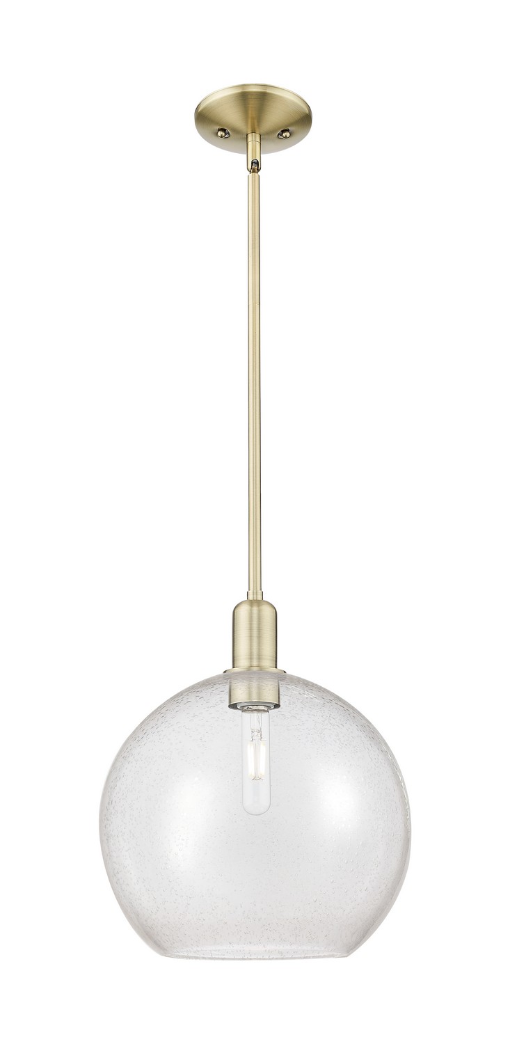 One Light Mini Pendant by Innovations - Arcadia Collection, Antique Brass Finish - 716-1S-AB-G124-12