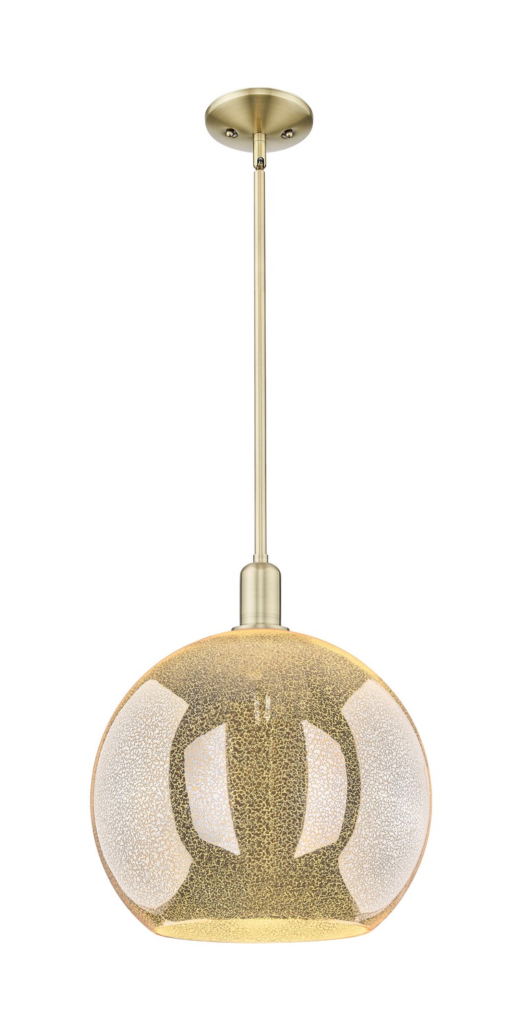 One Light Mini Pendant by Innovations - Arcadia Collection, Antique Brass Finish - 716-1S-AB-G128-14